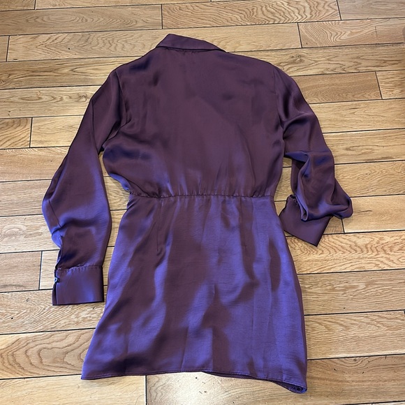 NWT Zara Satin Mini Dress - Picture 3 of 3